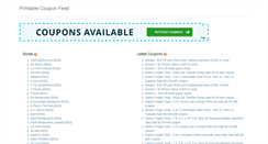 Desktop Screenshot of printablecouponfeed.com
